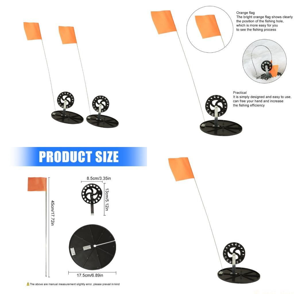 Ice Fishing Tip Up - 31BE 2Pcs Outdoor Winter Angelrute Eis