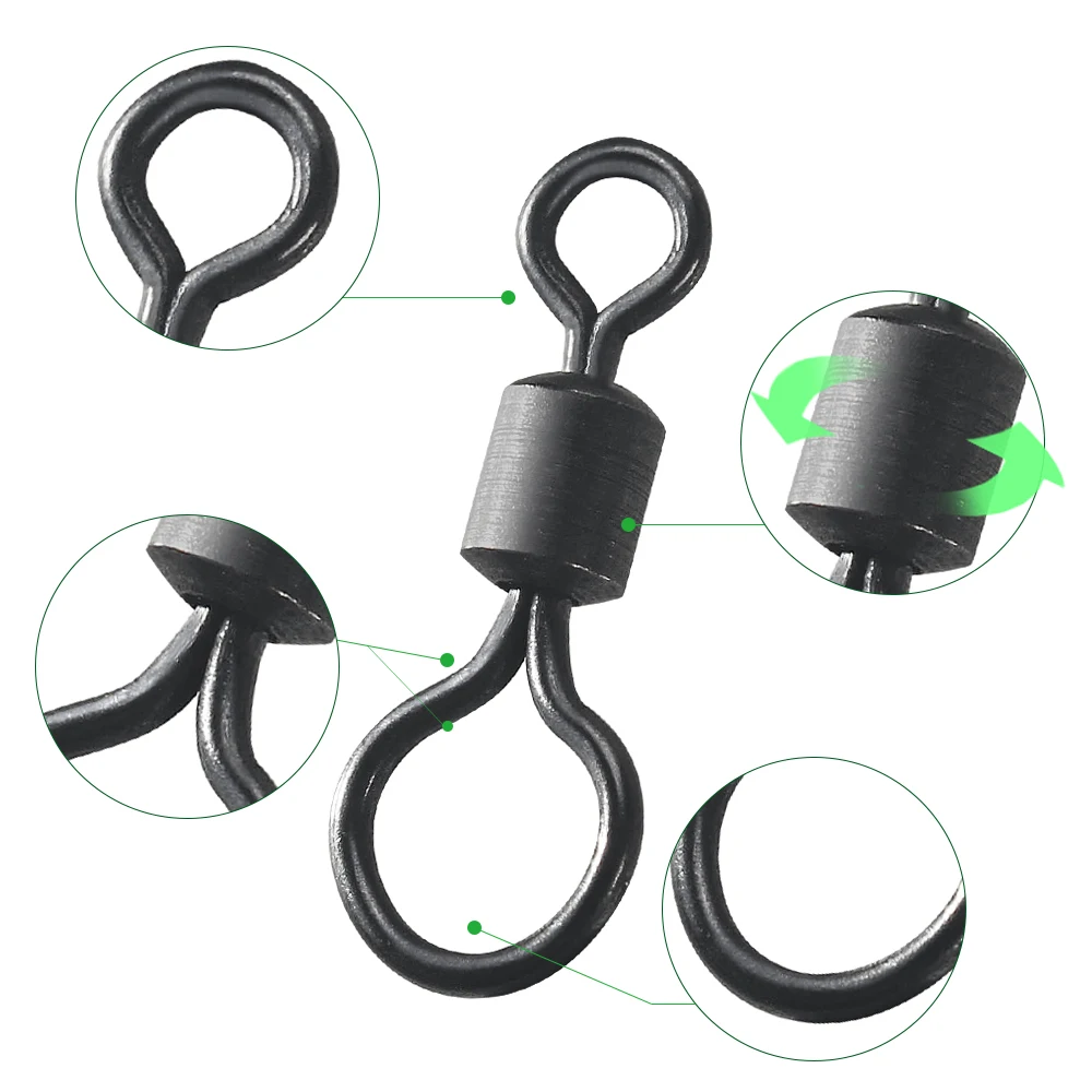 100 Stück Karpfenangel-Wirbel  – Fishing Equipment Carp Bewertung und Preis